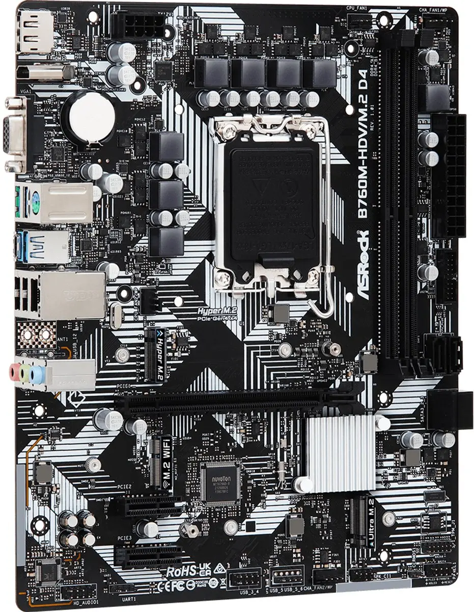 ASRock B760M-HDV/M.2 D4 Moederbord - Socket LGA 1700