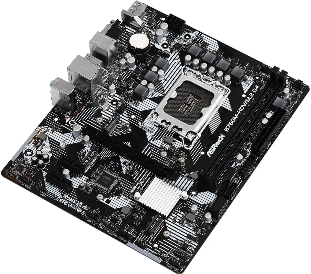 ASRock B760M-HDV/M.2 D4 Moederbord - Socket LGA 1700