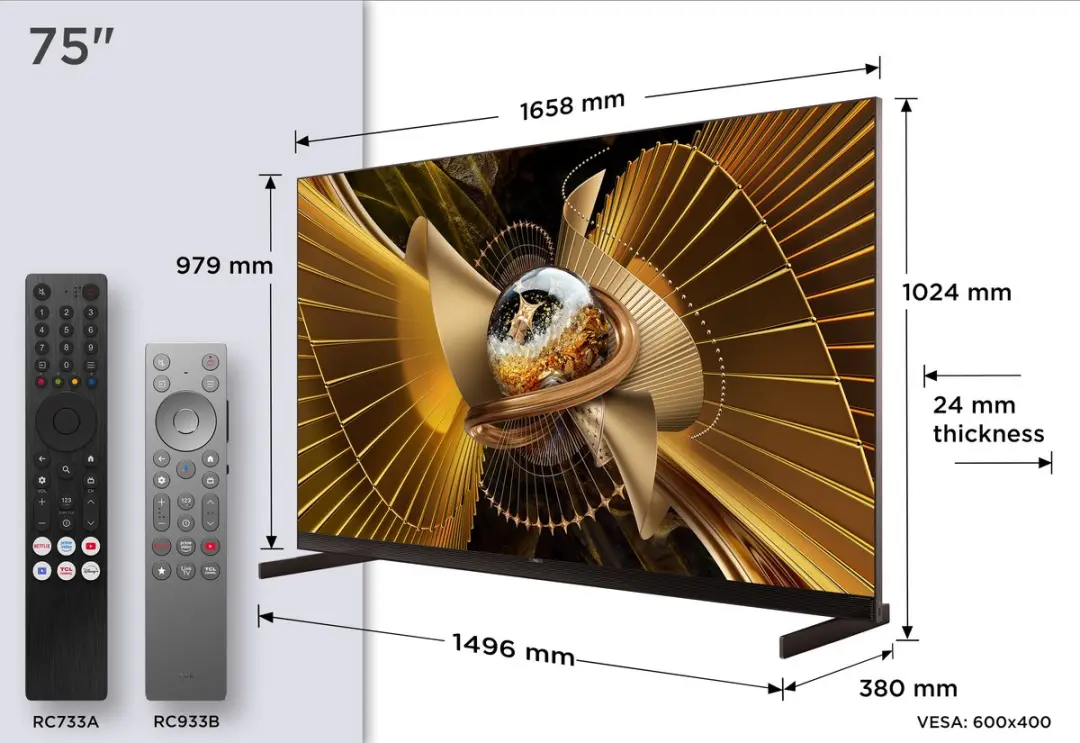 TCL X11L 75X11L 75" 4K Smart TV - Zwart
