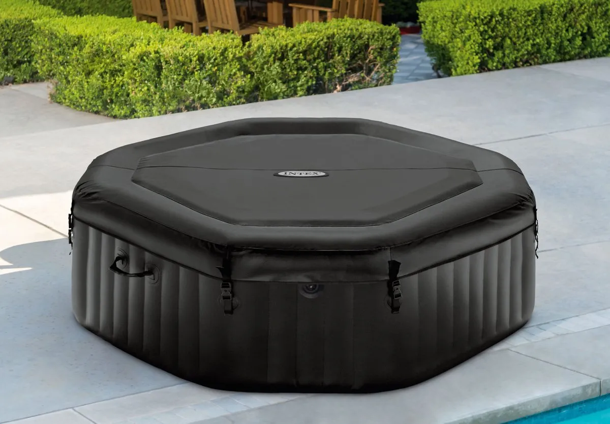 Intex PureSpa Onyx Black Jet & Bubble Deluxe 4 persoons 201x201cm