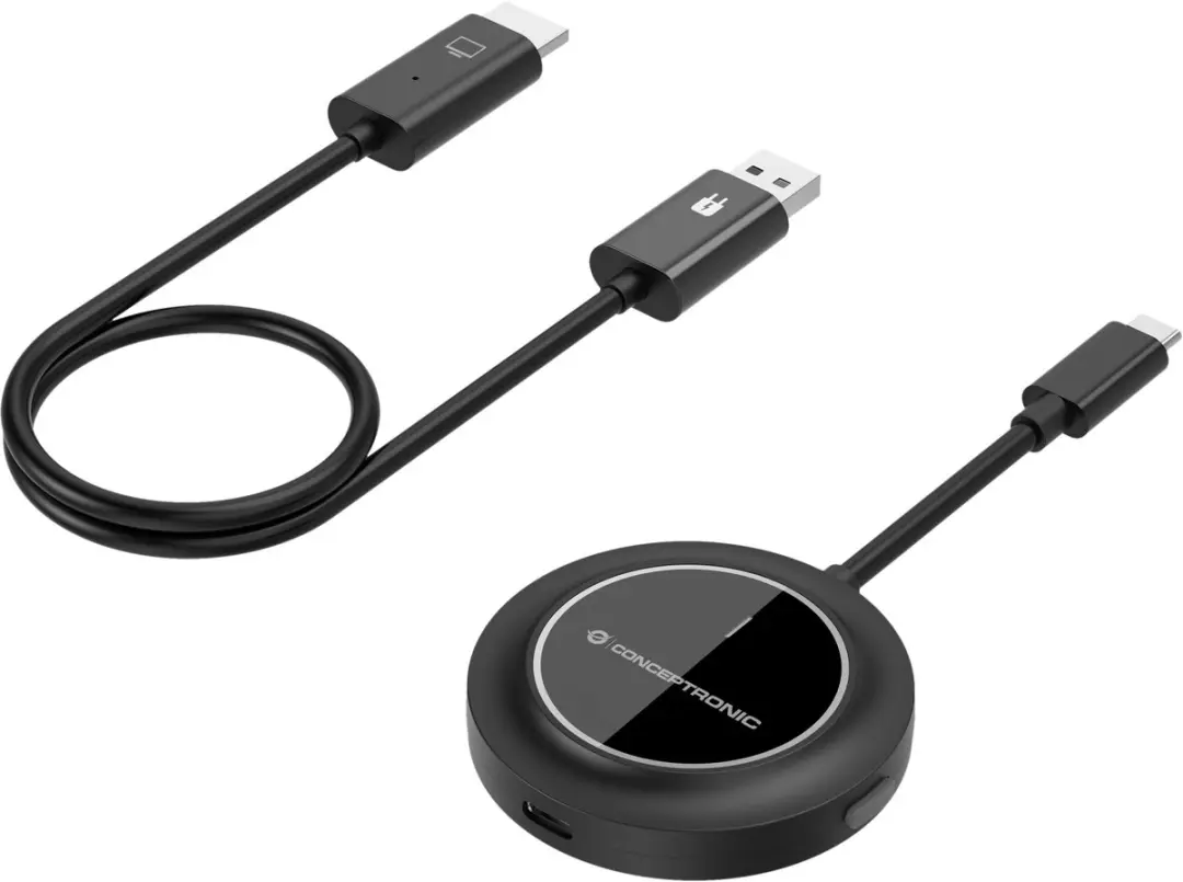 Conceptronic ATHERIC01B Draadloze USB-C naar HDMI Adapter 1080P