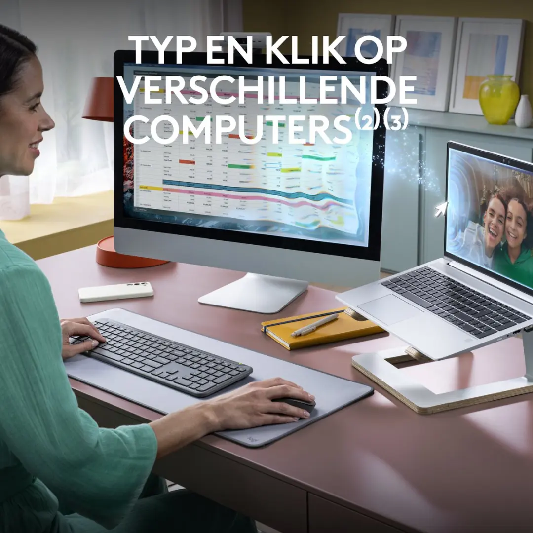 Logitech MK950 Signature Slim Combo - Draadloos Toetsenbord & Muis - Graphite