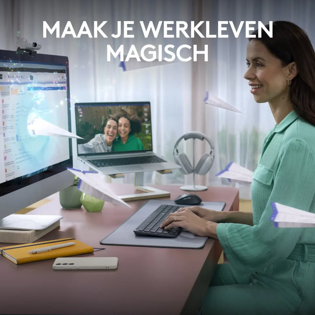 Logitech MK950 Signature Slim Combo - Draadloos Toetsenbord & Muis - Graphite