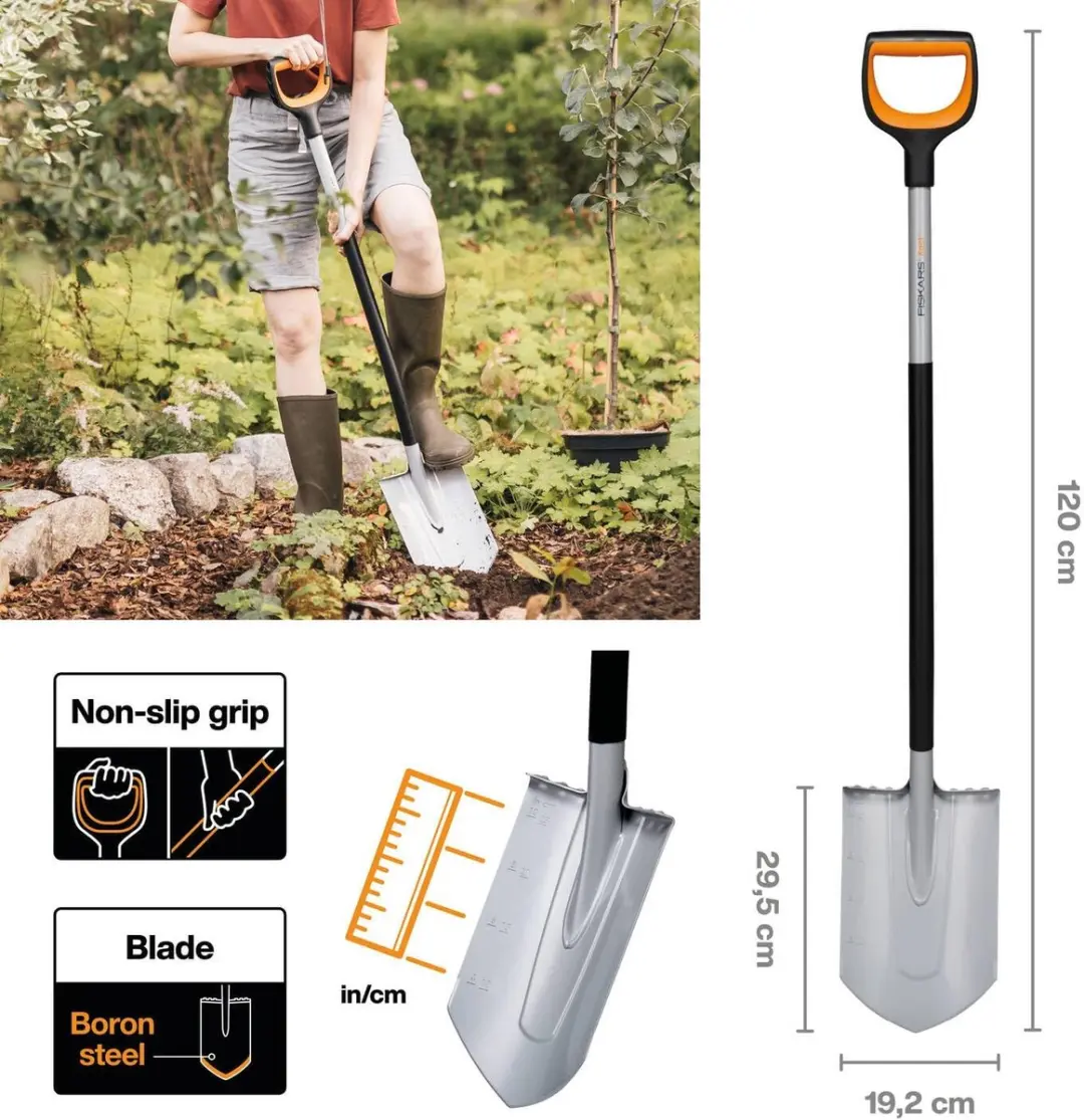 Fiskars 1066729 Spade - D-greep 192mm - afbeelding 6 van 6