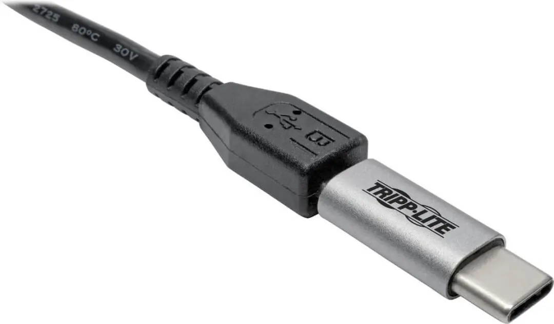 Tripp Lite U040-000-MIC-F USB-C naar USB Micro-B Adapter - Grijs
