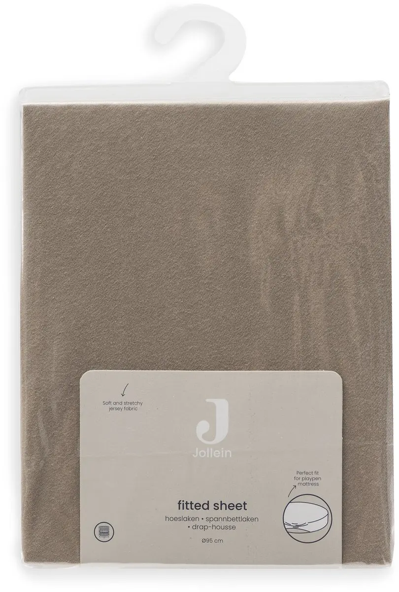 Jollein Hoeslaken Boxmatras Ø95cm - Milky Coffee