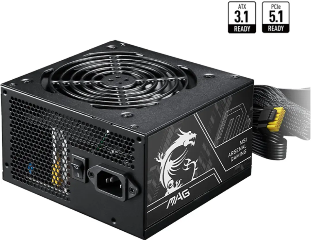 MSI MAG A650BN PCIE5 II Voeding - 650W - ATX Zwart