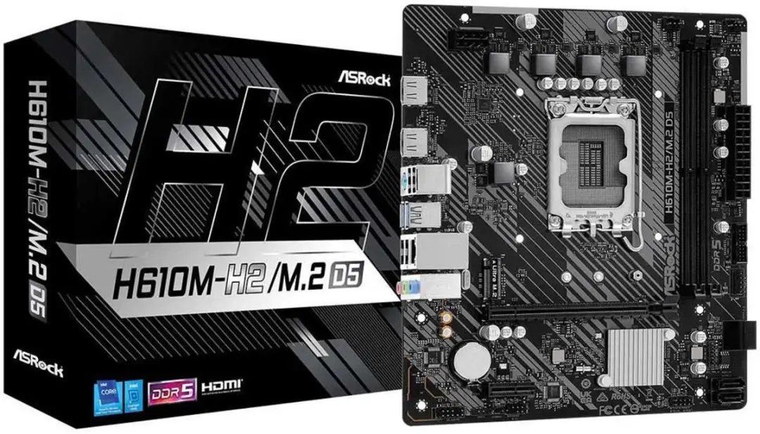 ASRock H610M-H2/M.2 D5 Micro ATX - LGA 1700 - afbeelding 6 van 6