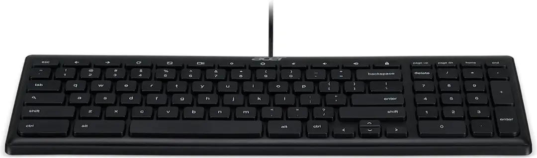 Acer AKB910 Chrome USB Toetsenbord US International - Zwart