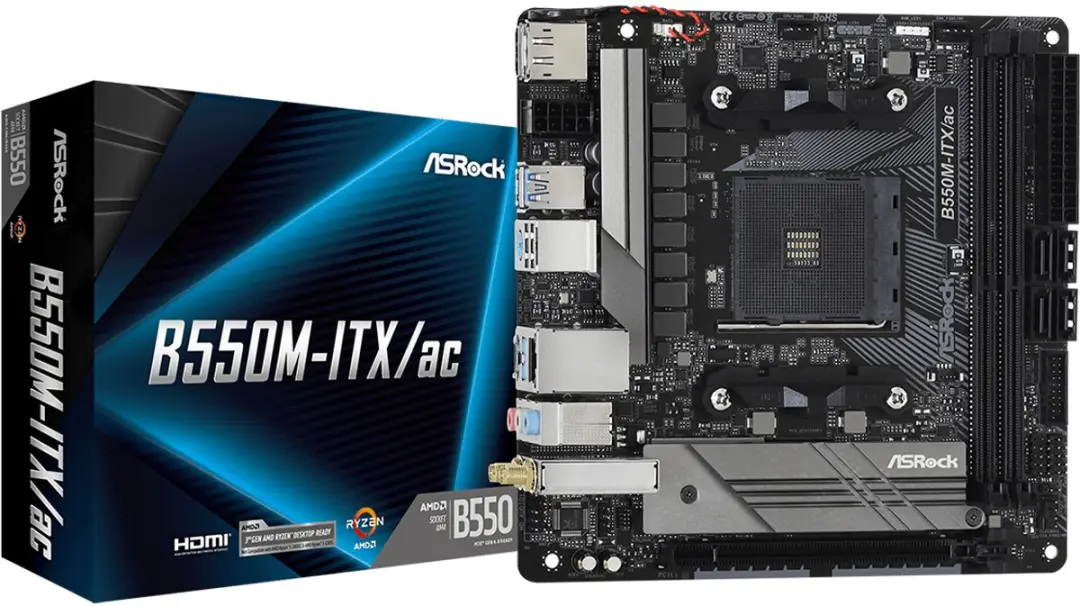 ASRock B550M-ITX/ac AMD B550 Mini-ITX Moederbord