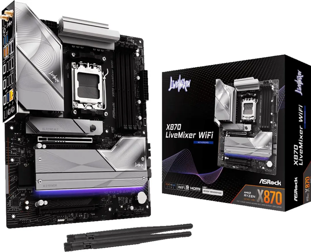 ASRock X870 LiveMixer WiFi AM5 ATX Moederbord - 90-MXBTA-A0UAYZ