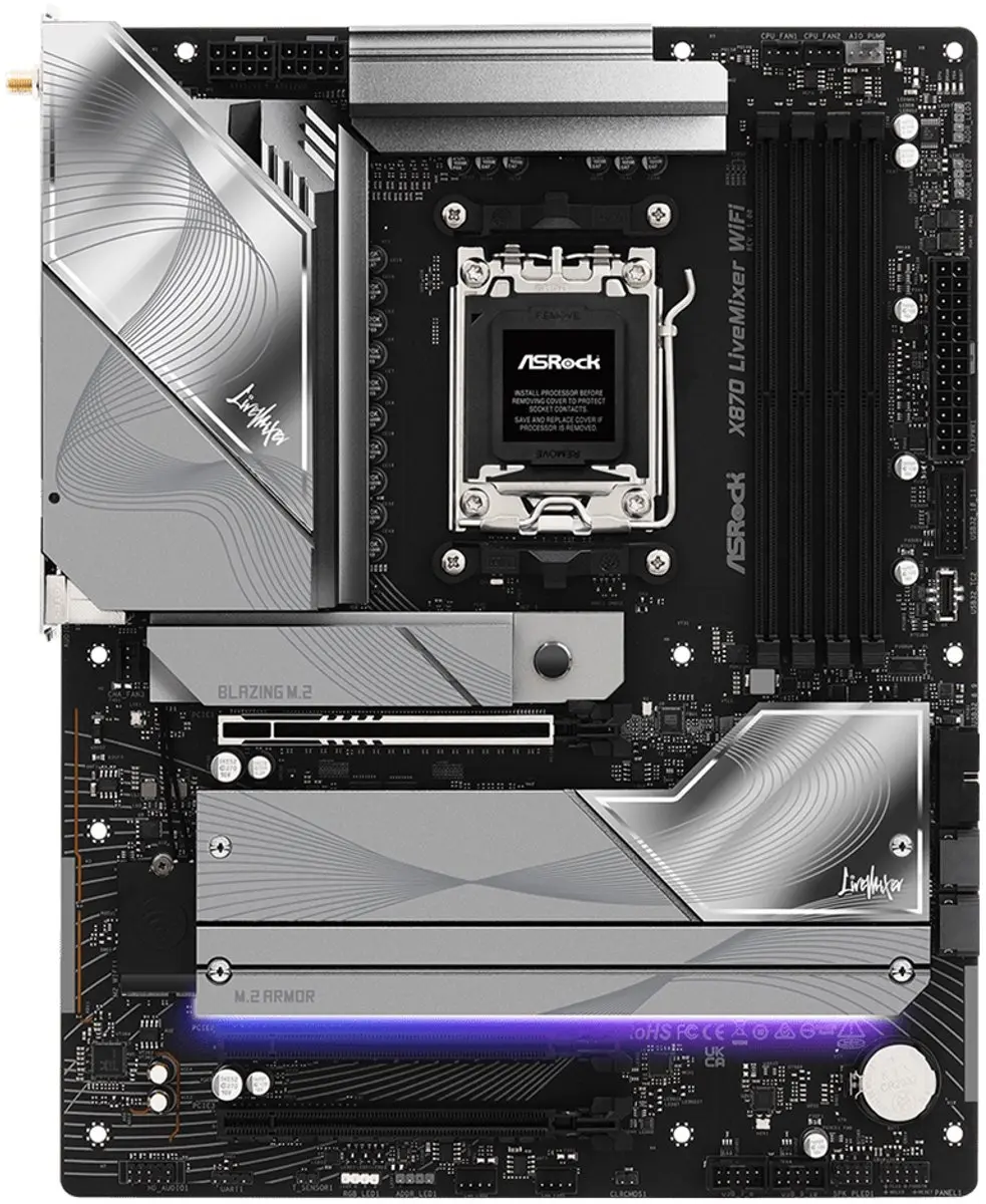 ASRock X870 LiveMixer WiFi AM5 ATX Moederbord - 90-MXBTA-A0UAYZ