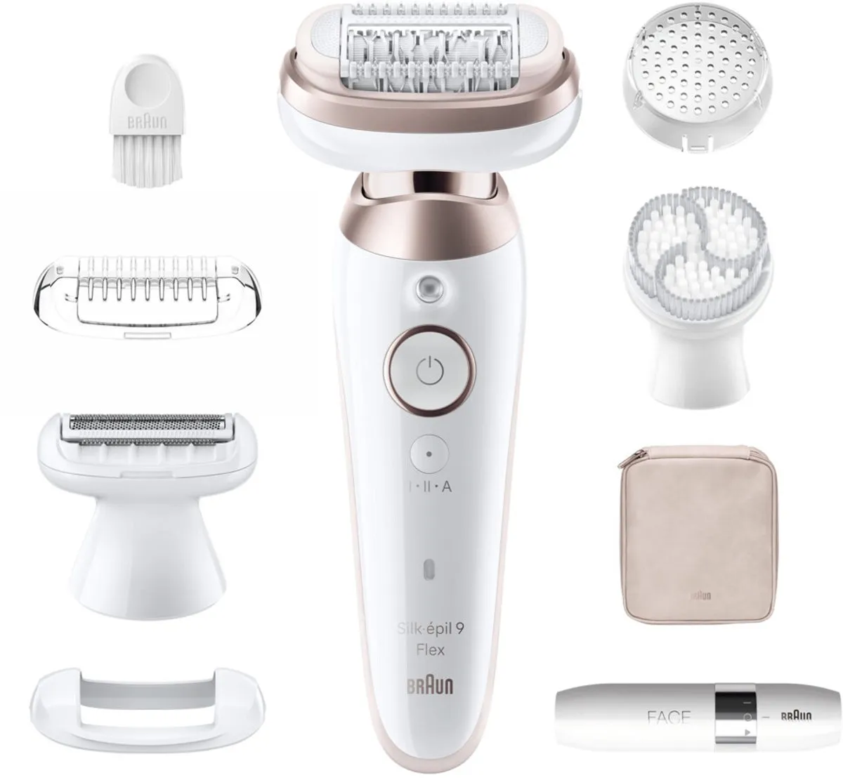 Braun Silk-épil 9 Flex 9-360 Epilator - 5 Opzetstukken - Wit/Rose