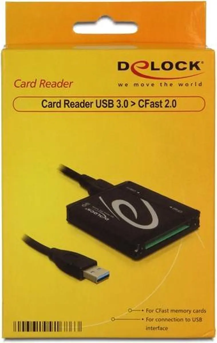 Delock 91686 Card Reader USB 3.0 CFast - Zwart - afbeelding 6 van 6