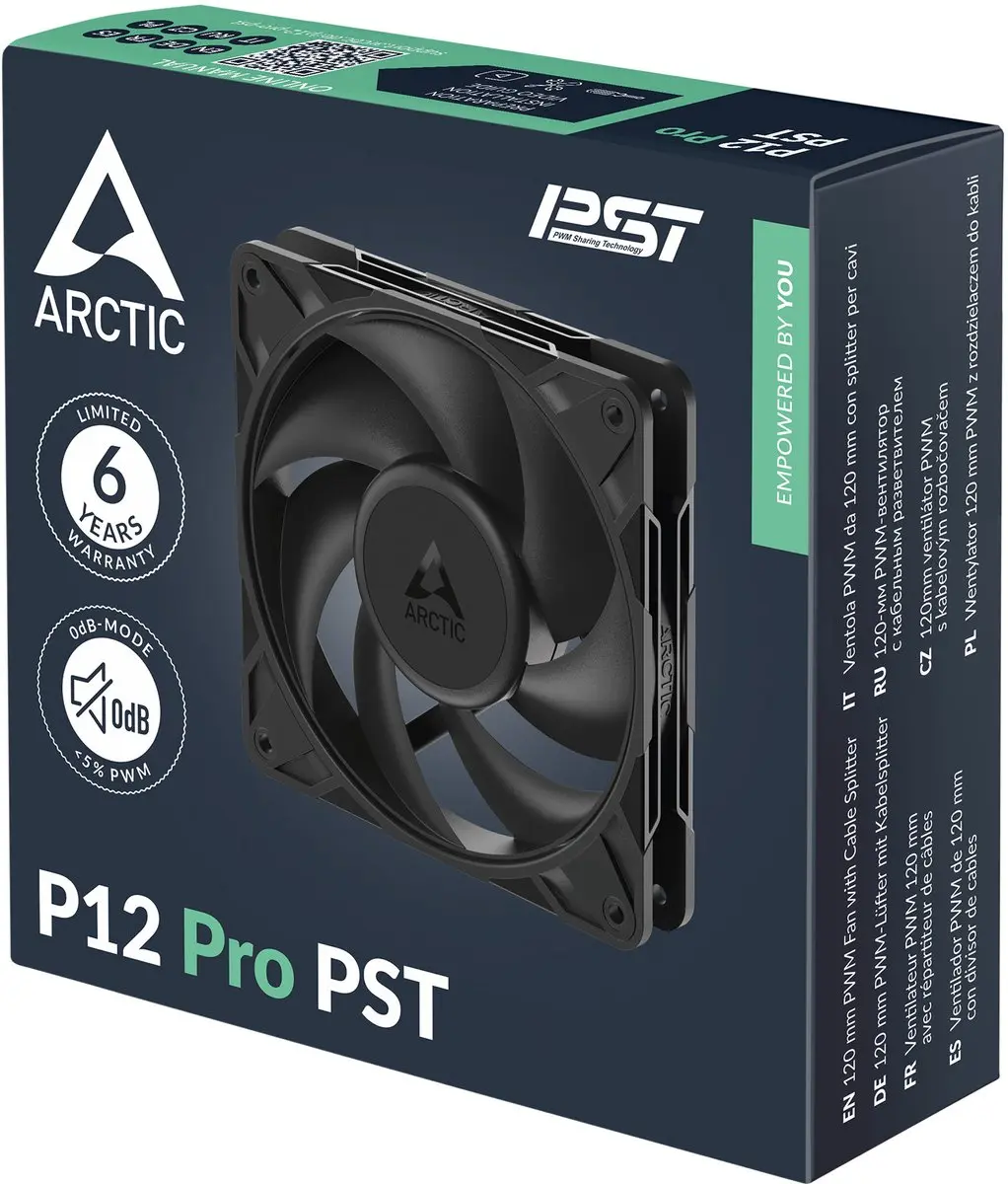 Arctic P12 Pro ACFAN00306A PC-ventilator - Zwart