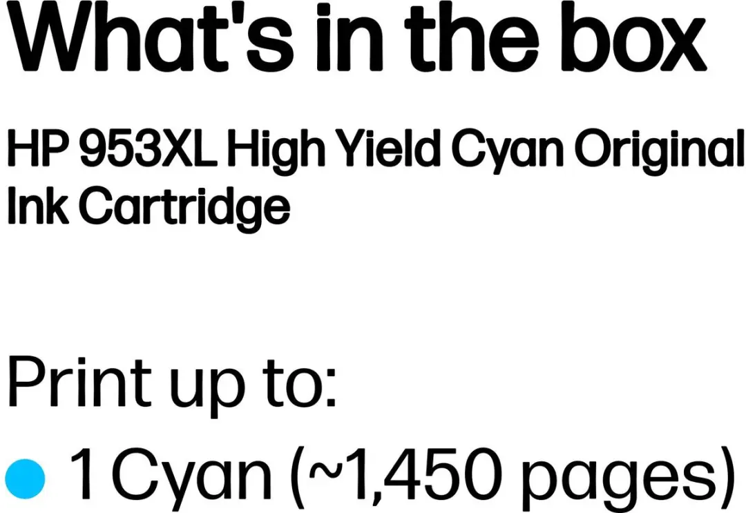 HP 953XL Cyaan Inktcartridge F6U16AE