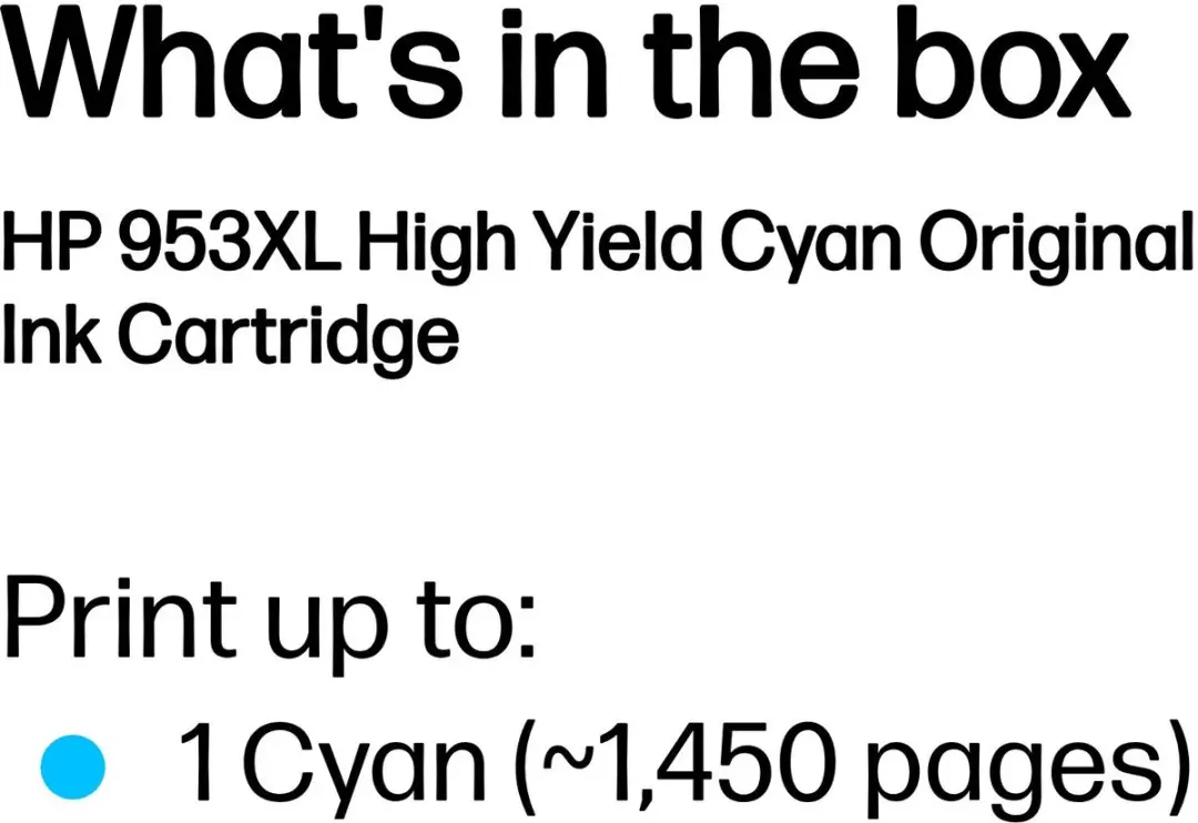 HP 953XL Cyaan Inktcartridge F6U16AE