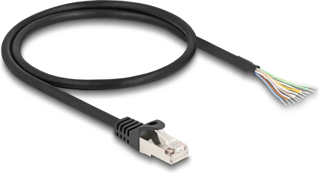Delock RJ50 Kabel S/FTP 0.5m - Zwart