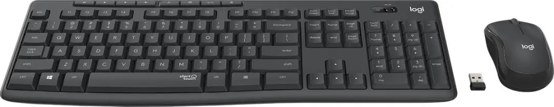 Logitech MK295 Draadloos Toetsenbord & Muis - AZERTY - Donkergrijs