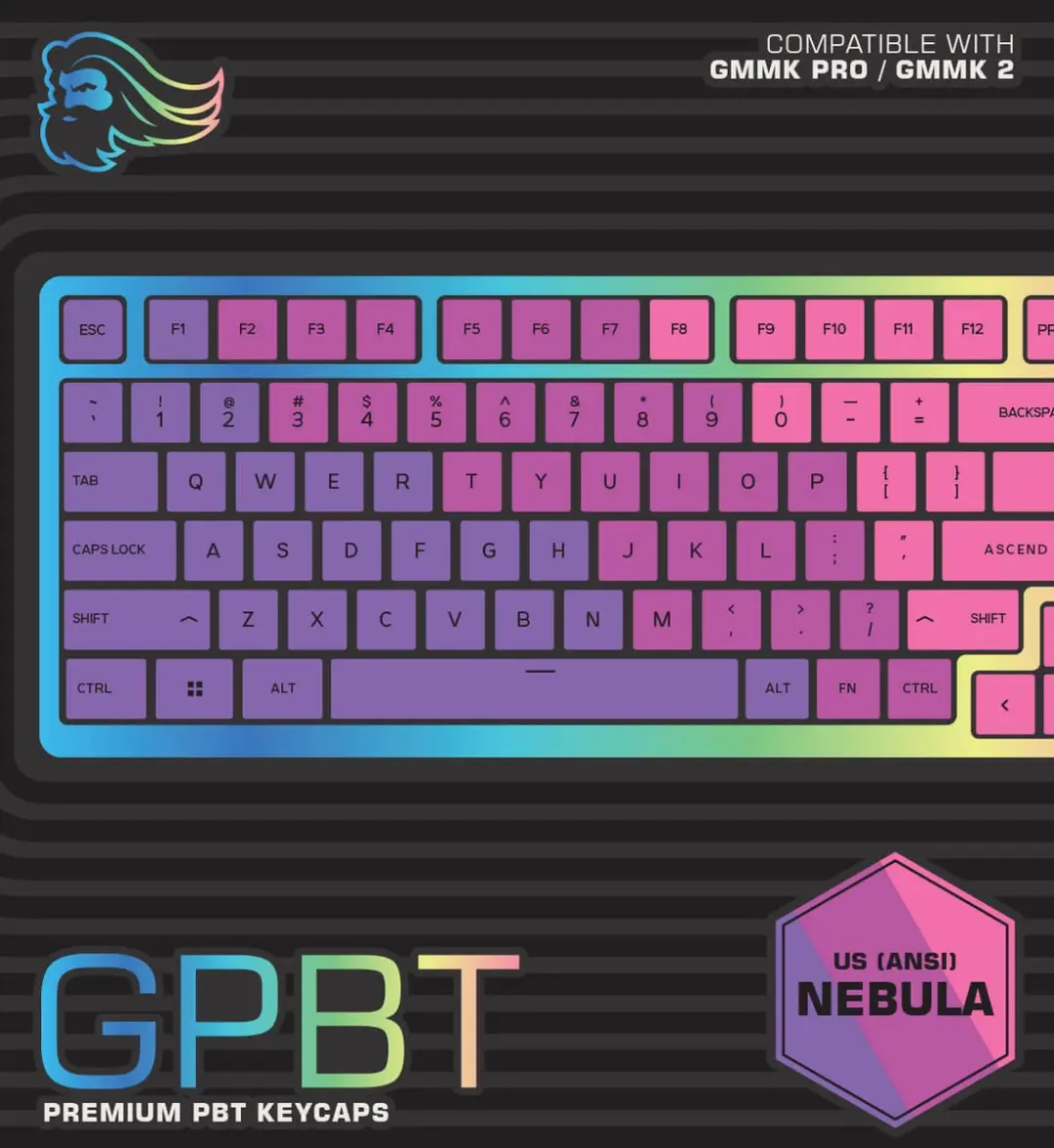 Glorious GPBT Toetsenbordkapje - Paars/Rozepink