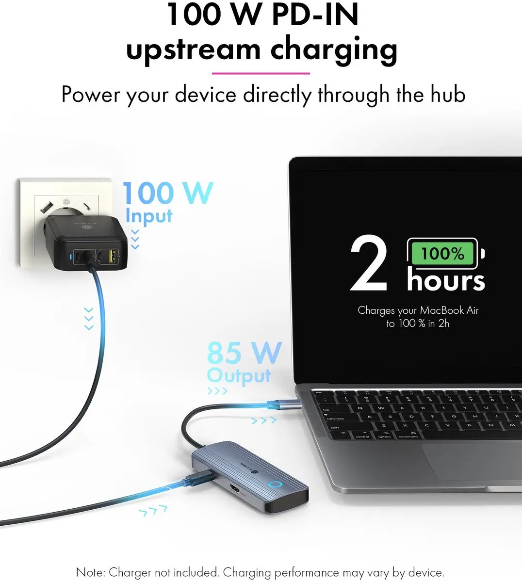 Icy Box IB-DK4081-SO USB 3.2 Type-C - Antraciet