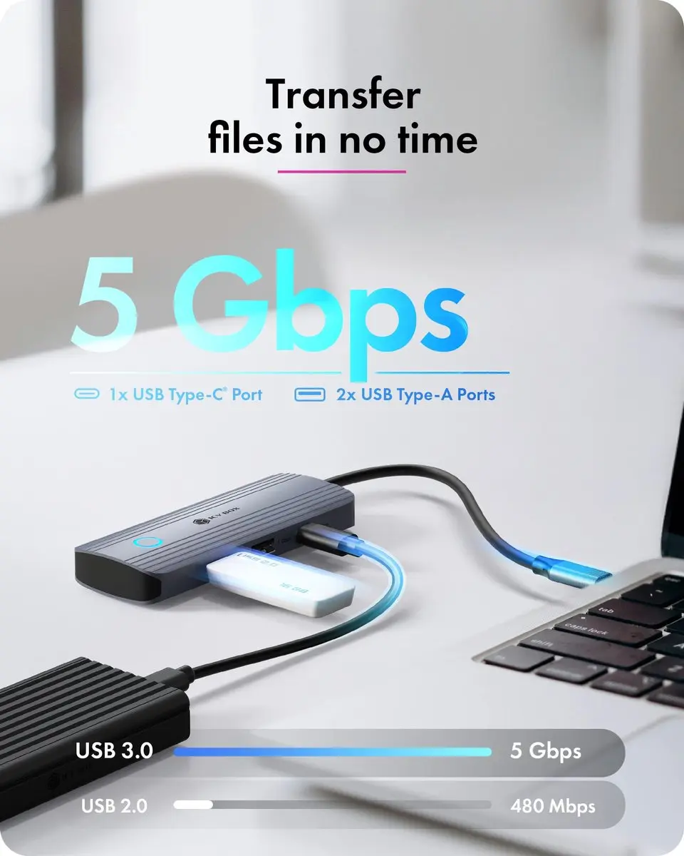 Icy Box IB-DK4081-SO USB 3.2 Type-C - Antraciet