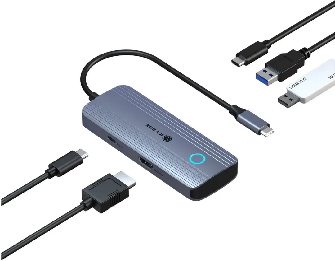 Icy Box IB-DK4081-SO USB 3.2 Type-C