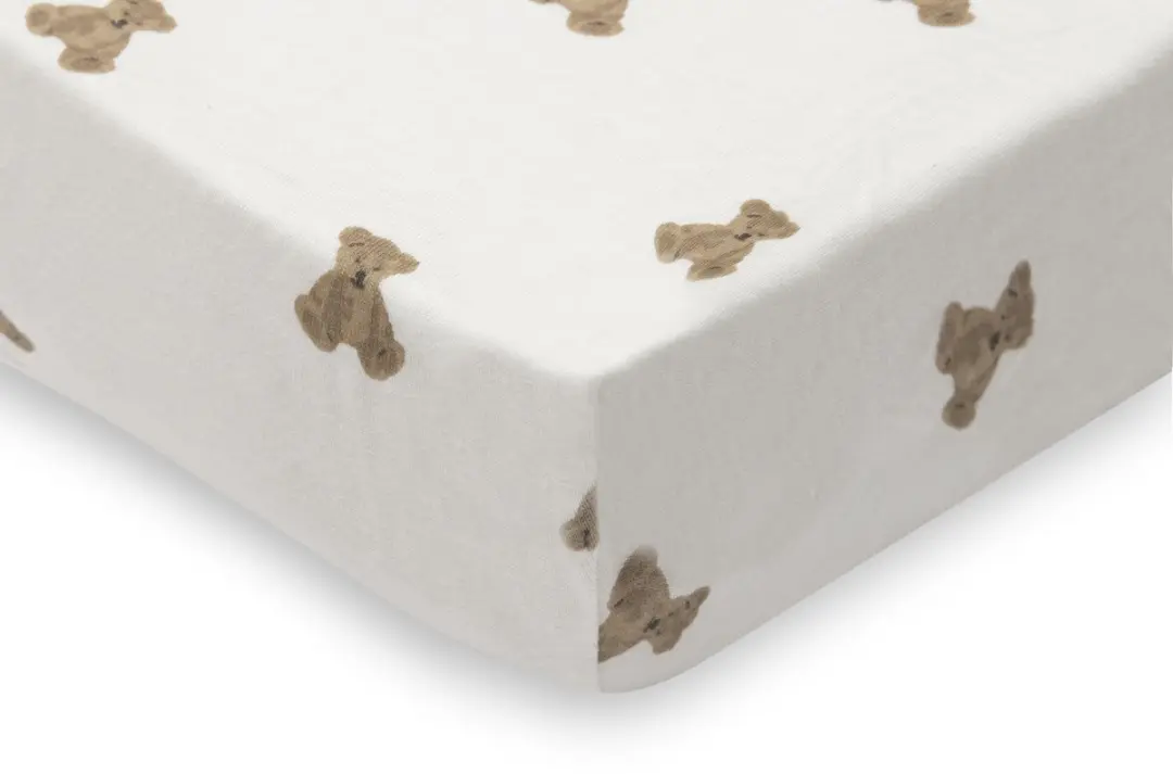 Jollein Hoeslaken Mini Teddy Bear Jersey 40/50x80/90cm - Bruin
