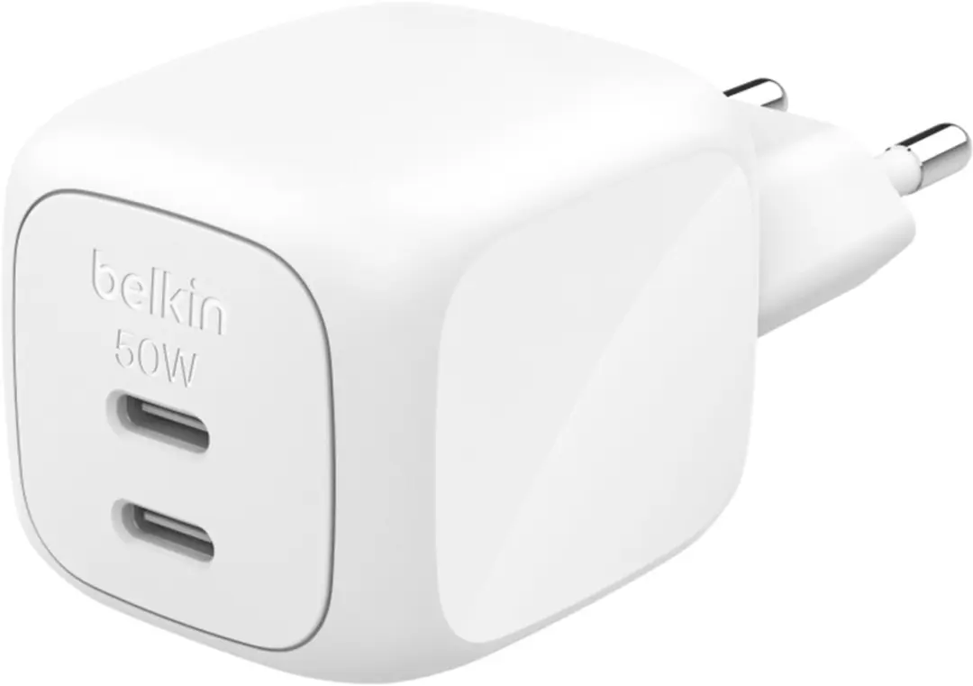 Belkin WCH019KQWH Universele GaN Netvoeding 50W - Wit - afbeelding 3 van 6