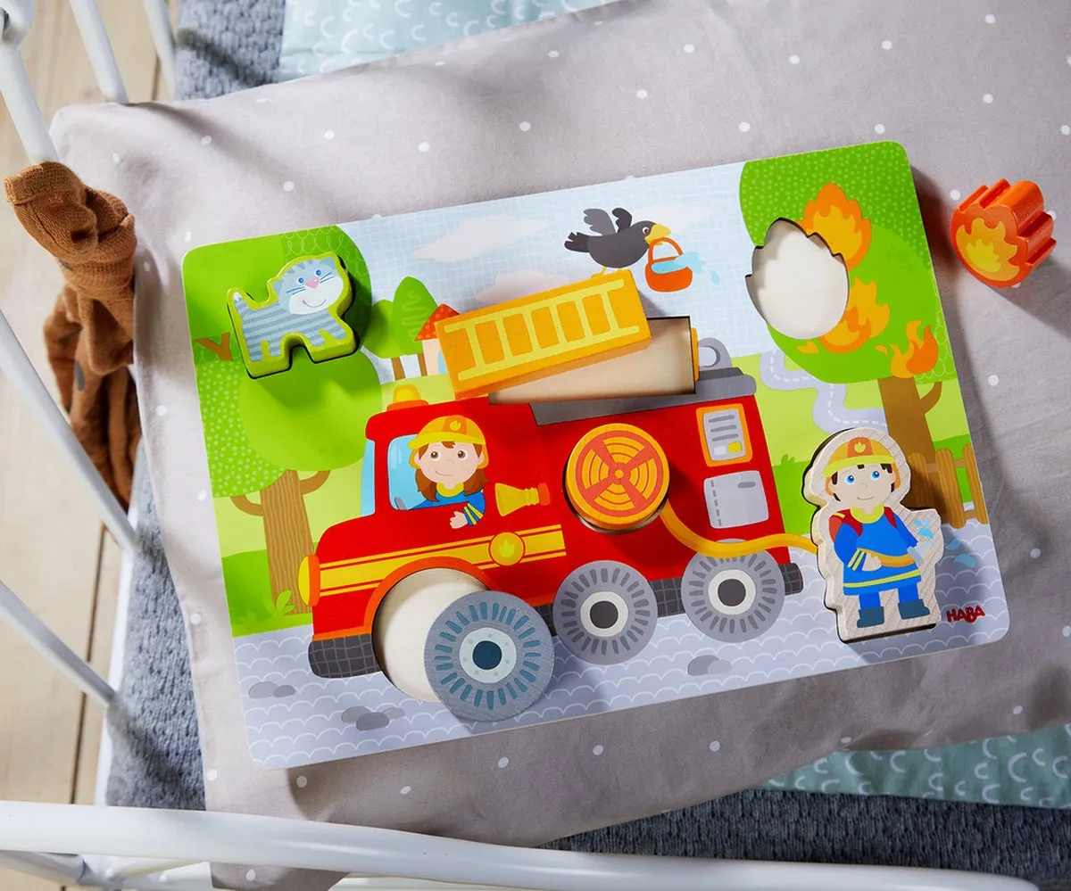 Haba Brandweerauto Vormenpuzzel 7-delig Multicolor - afbeelding 3 van 3