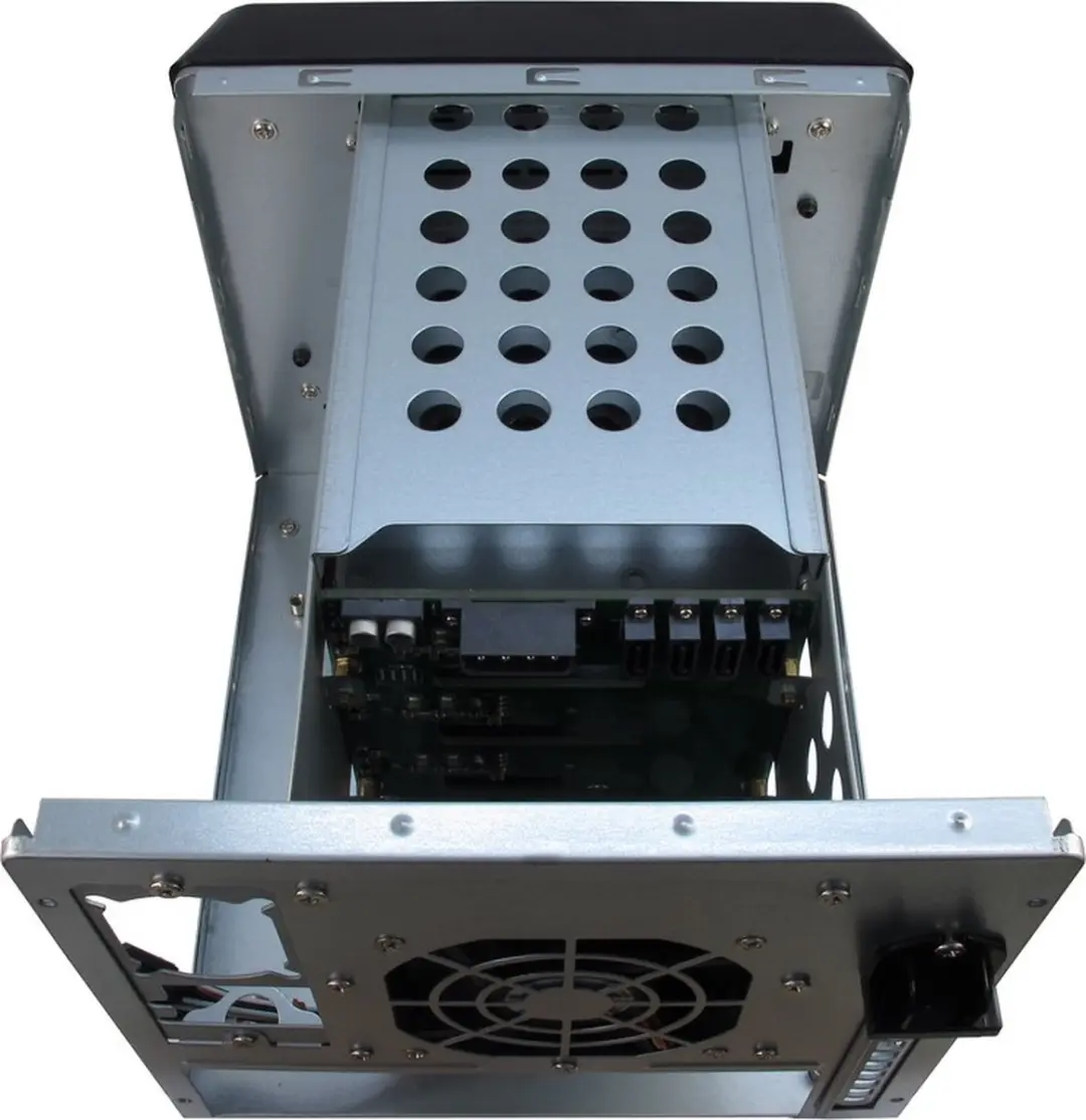 Intertech SC-4100 Kubus Mini-ITX Geheugenrek - 4xHDD - Zwart