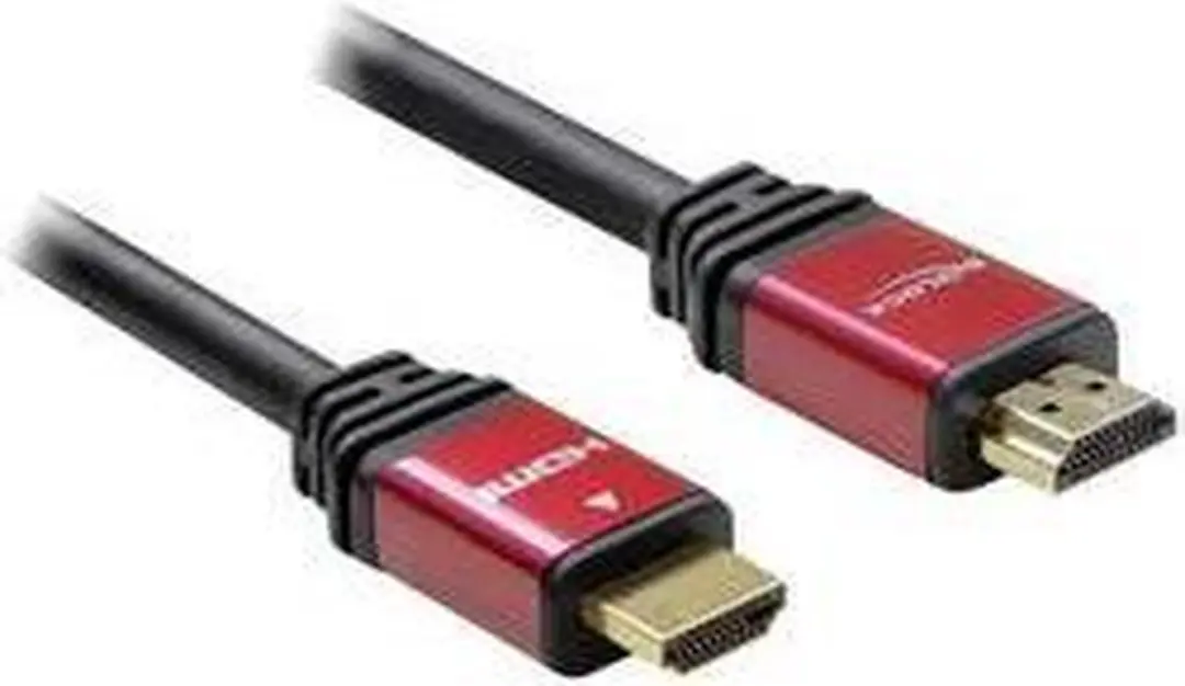 Delock HDMI Kabel 4K 30Hz 2m - Rood/Zwart