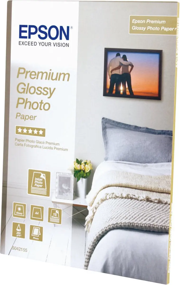 Epson Premium Glossy Fotopapier 255g/m² A4 - 15 Vel