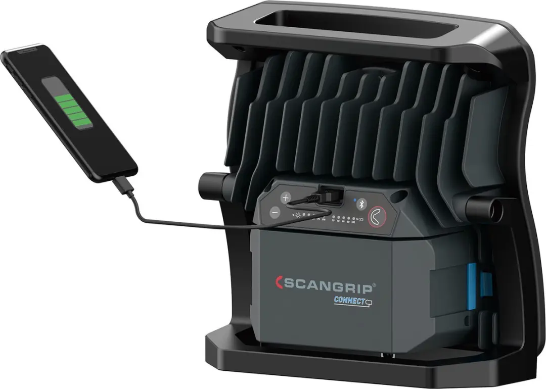 Scangrip NOVA 10 CONNECT Bouwlamp 10.000 Lumen - 6000K - Zwart - afbeelding 2 van 6