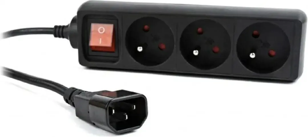 Energenie EG-PSU3F-01 3-voudige stekkerdoos - 0,6m - Zwart