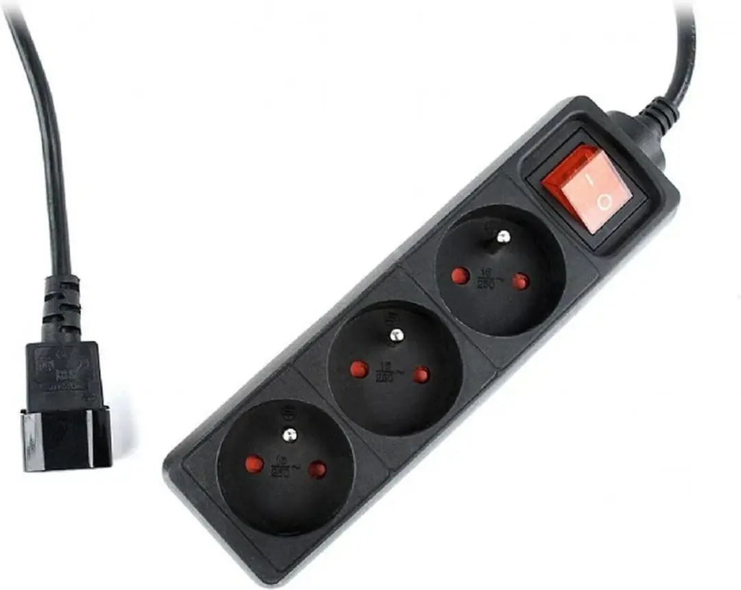 Energenie EG-PSU3F-01 3-voudige stekkerdoos - 0,6m - Zwart