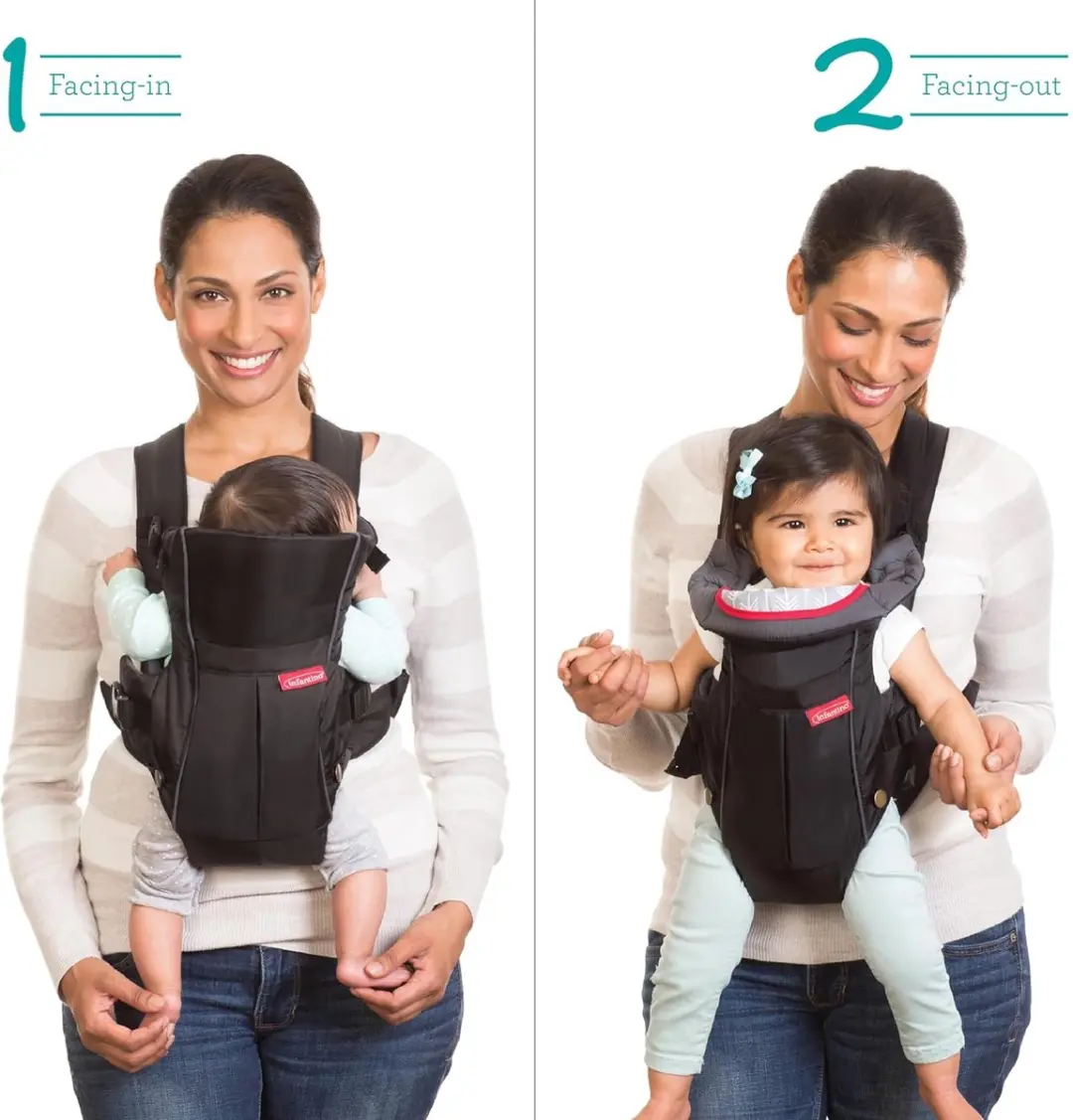 Infantino Swift Classic Draagzak - Zwart - 2,5-25 kg