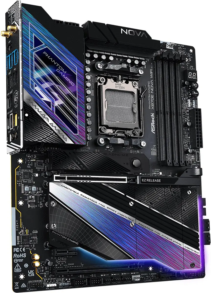 ASRock X870E Nova WiFi Moederbord - AM5 - DDR5 - Wi-Fi 7 - afbeelding 6 van 6