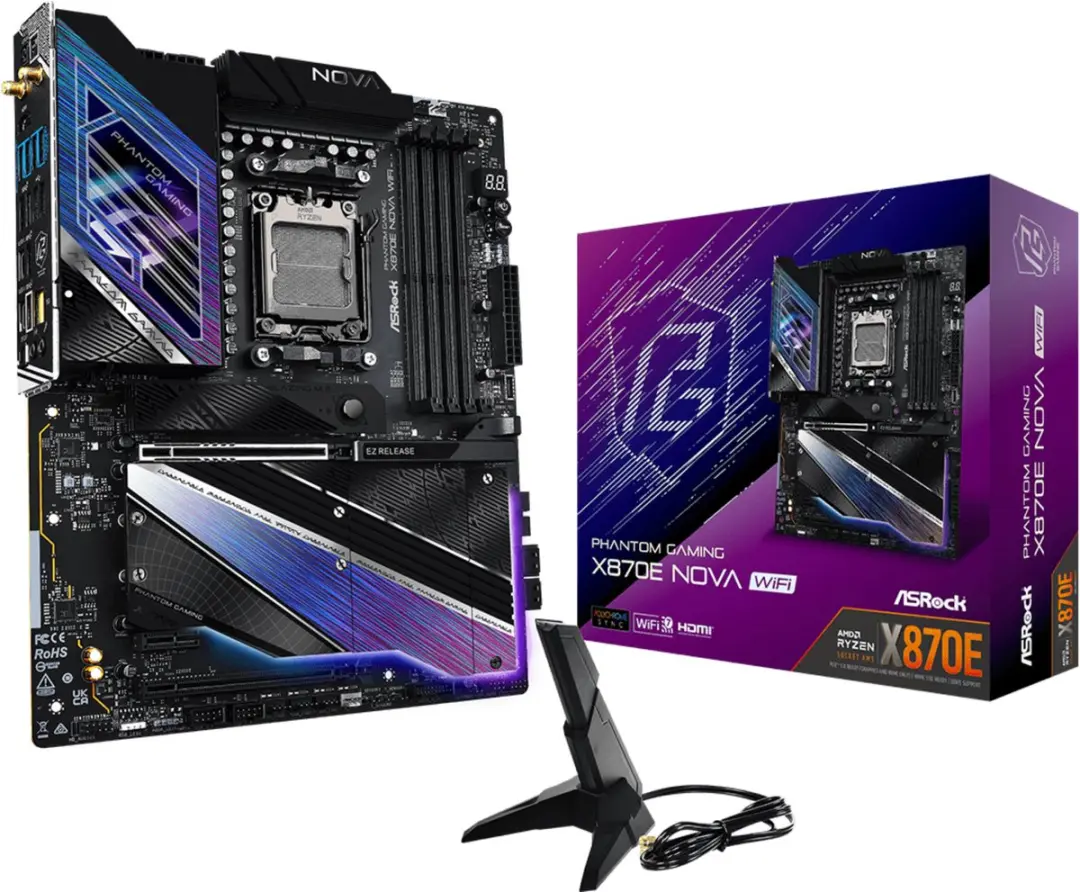 ASRock X870E Nova WiFi Moederbord