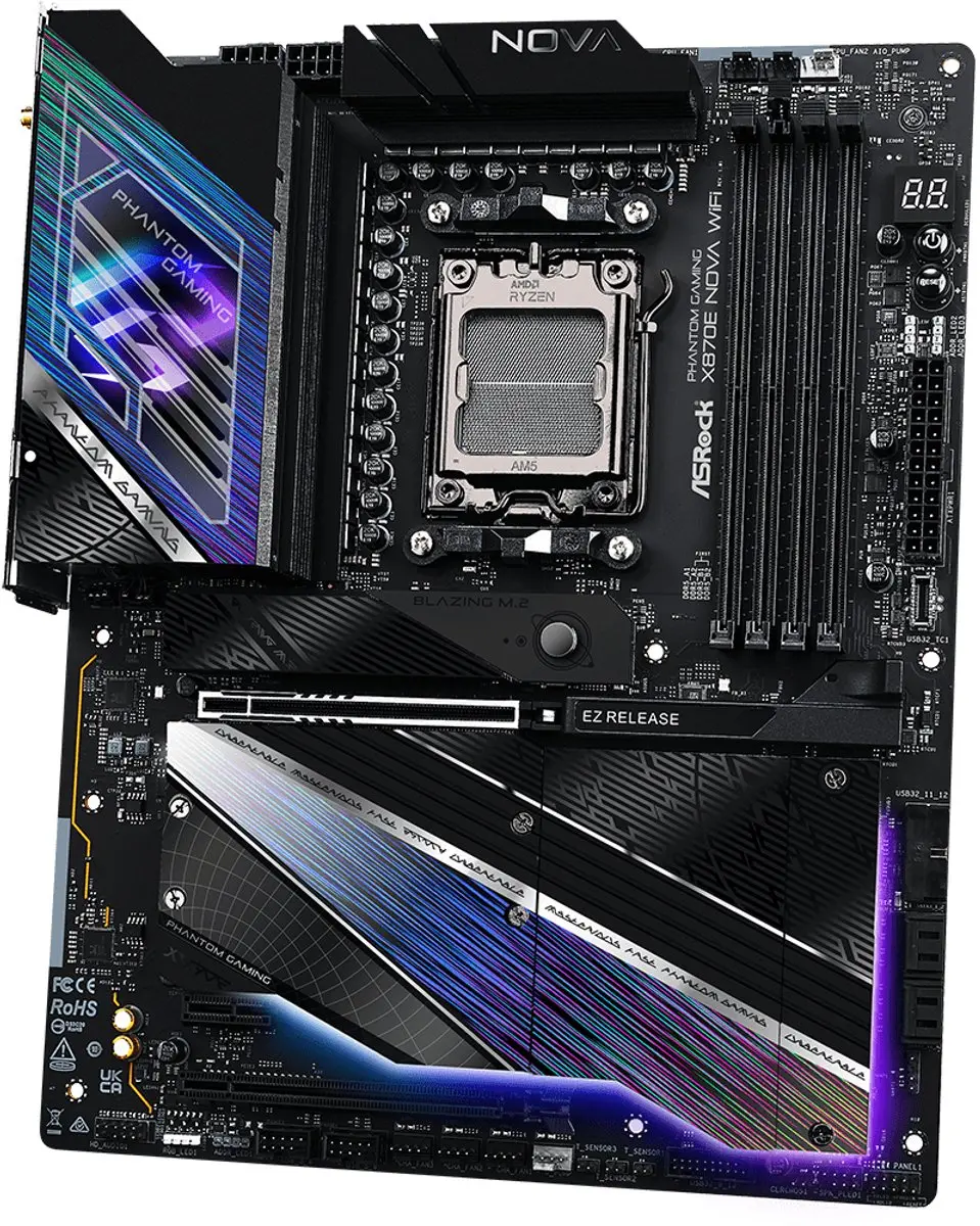ASRock X870E Nova WiFi Moederbord - AM5 - DDR5 - Wi-Fi 7