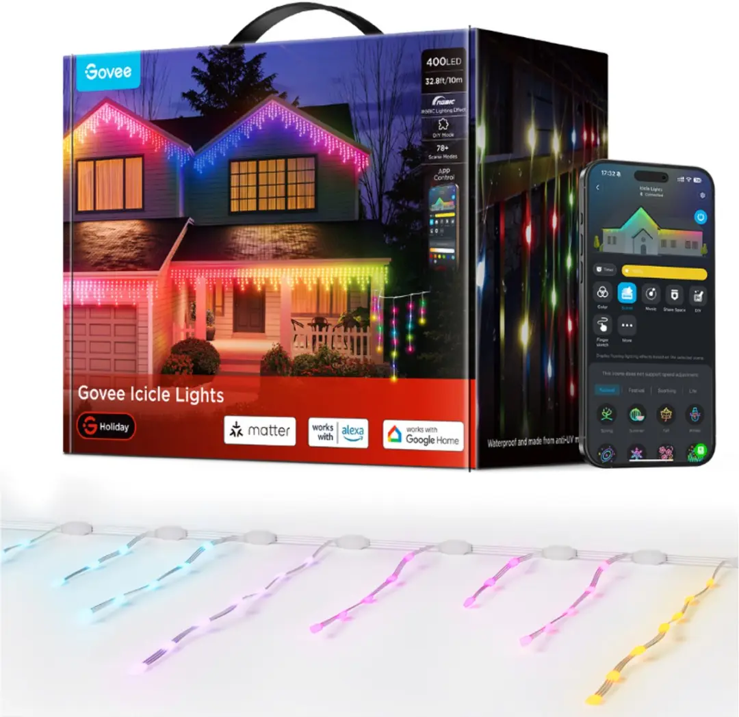 Govee Icicle Lights 10m Matter RGBIC LED