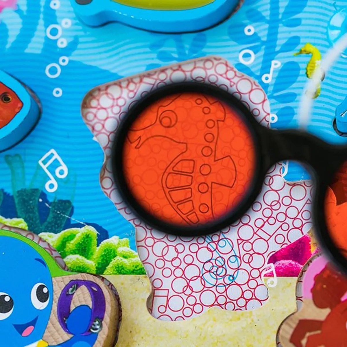 Hape Submarine Adventure Houten Puzzel - 10 Stuks - Blauw