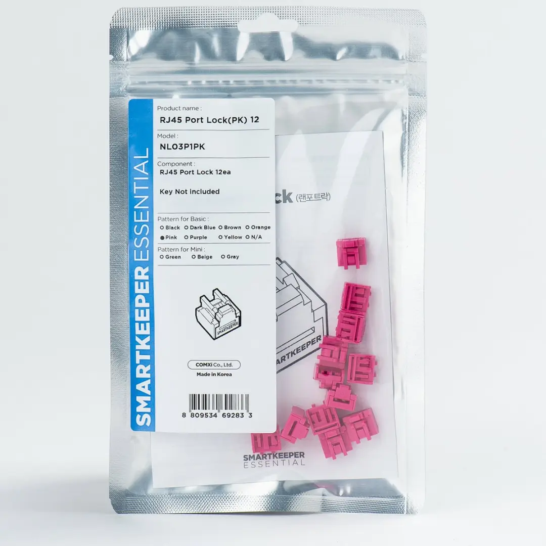 Smart Keeper Essential RJ45 Port Lock - 12 Stuks Roze - afbeelding 6 van 6