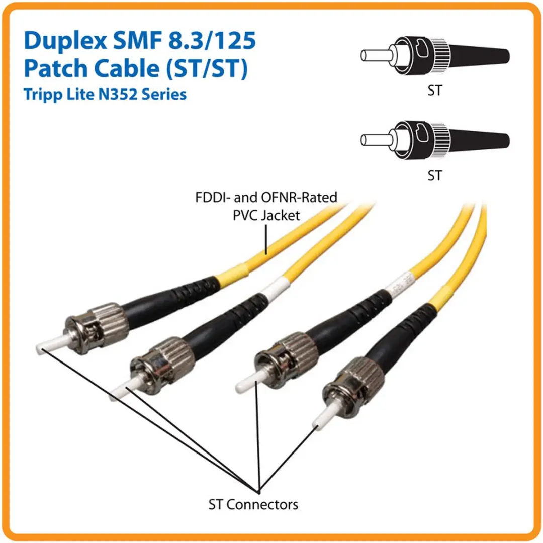 Tripp Lite ST/ST Singlemode Patchkabel 5m - Geel