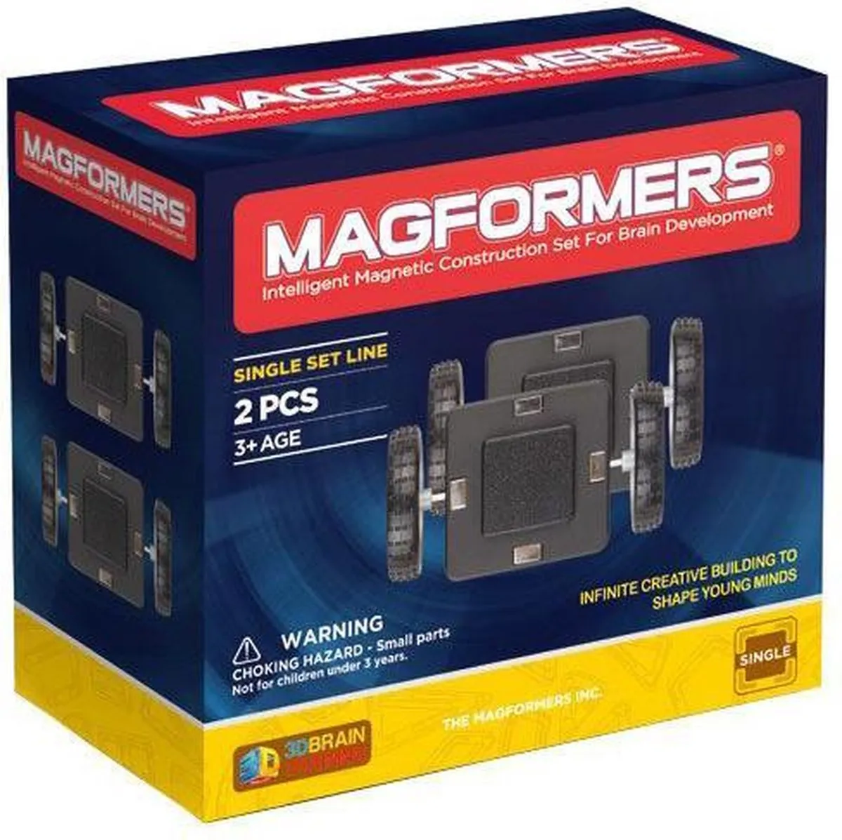 Magformers Single Set Line Wielset 713007 - 6 Onderdelen - Multicolor