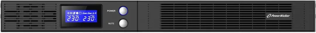 PowerWalker VI 1500 R1U Line-interactive UPS 900W - 4x Stopcontact - Zwart