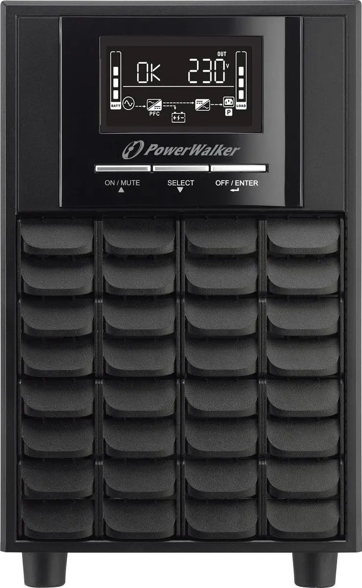 PowerWalker VI 1500 R1U Line-interactive UPS 900W - 4x Stopcontact - Zwart