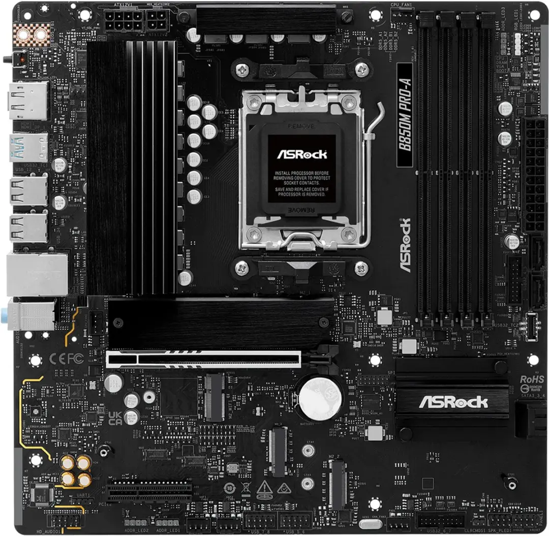 ASRock B850M Pro-A Moederbord - AM5 - DDR5 - Wi-Fi 7 - afbeelding 6 van 6