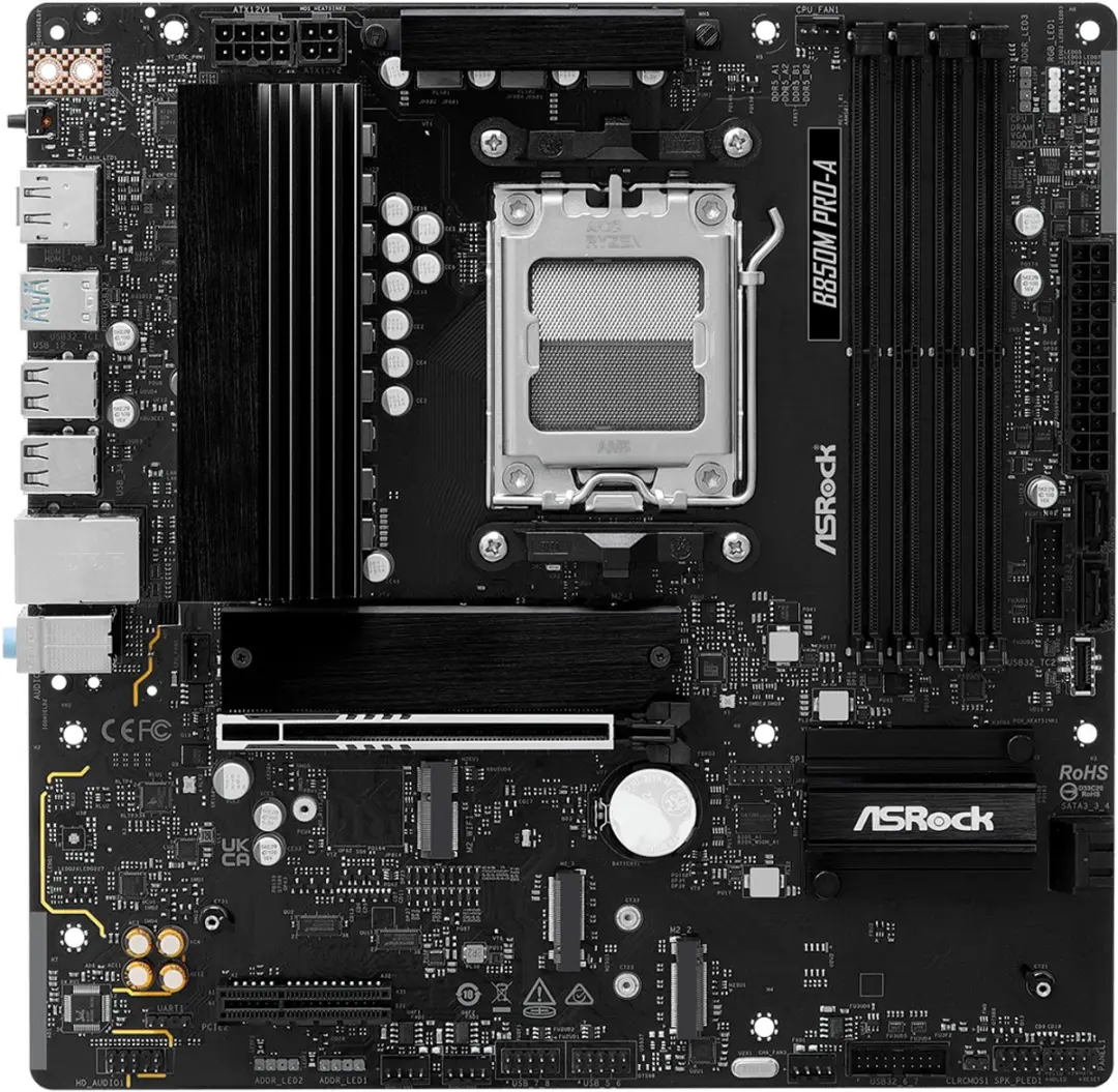 ASRock B850M Pro-A Moederbord - AM5 - DDR5 - Wi-Fi 7