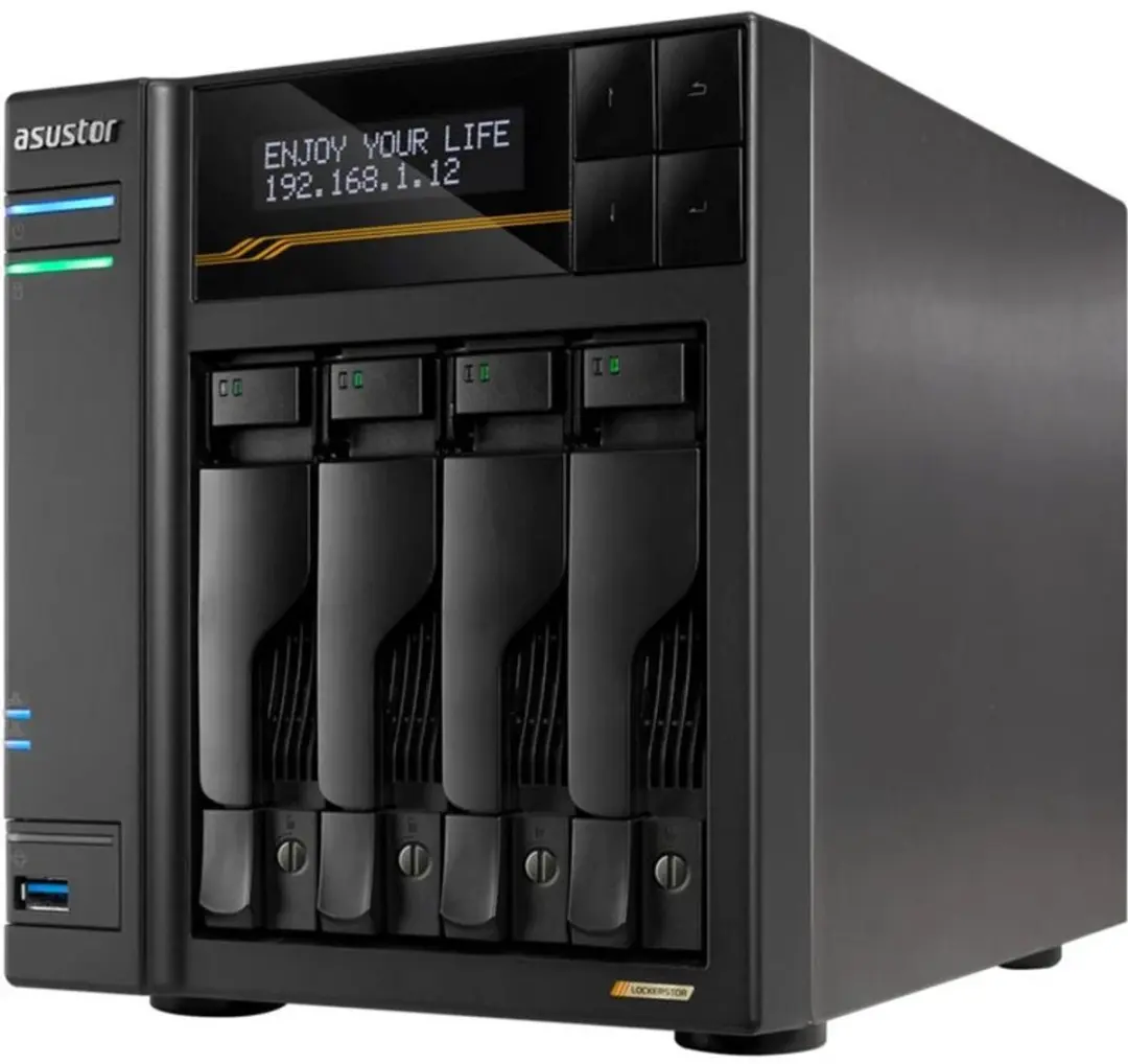 Asustor Lockerstor 4 Gen3 AS6804T NAS - 4-Bay - Zwart